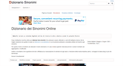 Desktop Screenshot of dizionario-sinonimi.com